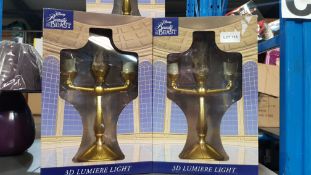 (R8B) 6 X Disney Beauty & The Beast 3D Lumiere Light