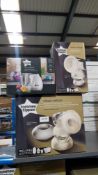 (R4K) 3 Tommee Tippee Items : 1 X Mini Blend Baby Food Blender, 1 X Electric Breast Pump & 1 X Manu