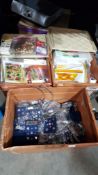 (R8F) Contents Of 3 Boxes. Mixed Lot To Include Clear Expanding Organiser, Geometry Sets, Craft Ite