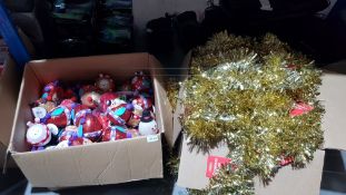 (R6B) Contents Of 2 Boxes : A Quantity Of Colour Changing Characters & Mixed Tinsel (All New)