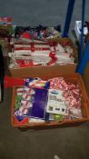 (R5H) Contents Of 2 Boxes : Mixed England Football Items To Include Car Flags, Seatbelt Pads, Boxer