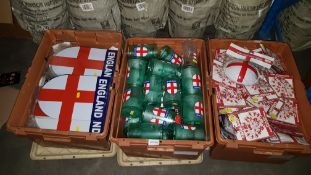 (R5D) Contents Of 3 Containers. A Quantity Of England Magnetic Shield, Plastic Drinking Tanker, Eng