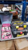 (R8A) 10 Items : 4 X Pink Case Tool Set, 3 X DIY Time With Tommy Walsh Tool Box, 2 X 10Ó Tool Box W