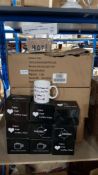 (R9B) Approx. (144 X 12 Pieces) Tiger Coffee Mug Sleeve (Sealed Packs) & 9 X Slogan Mug (New)