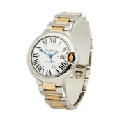 Cartier Ballon Bleu 3489 Ladies Stainless Steel & Yellow Gold Watch