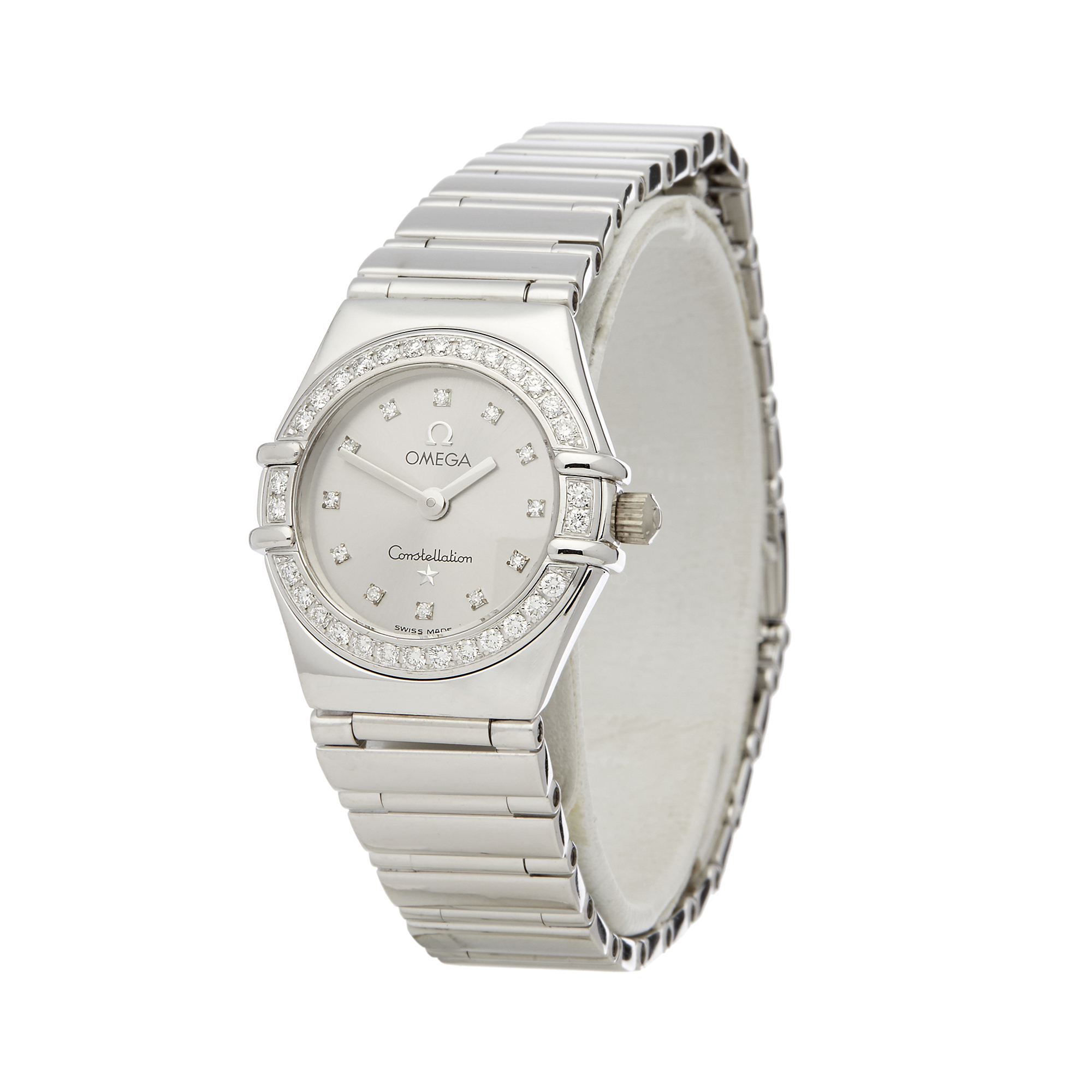 Omega Constellation 1165.36 Ladies White Gold Diamond Watch