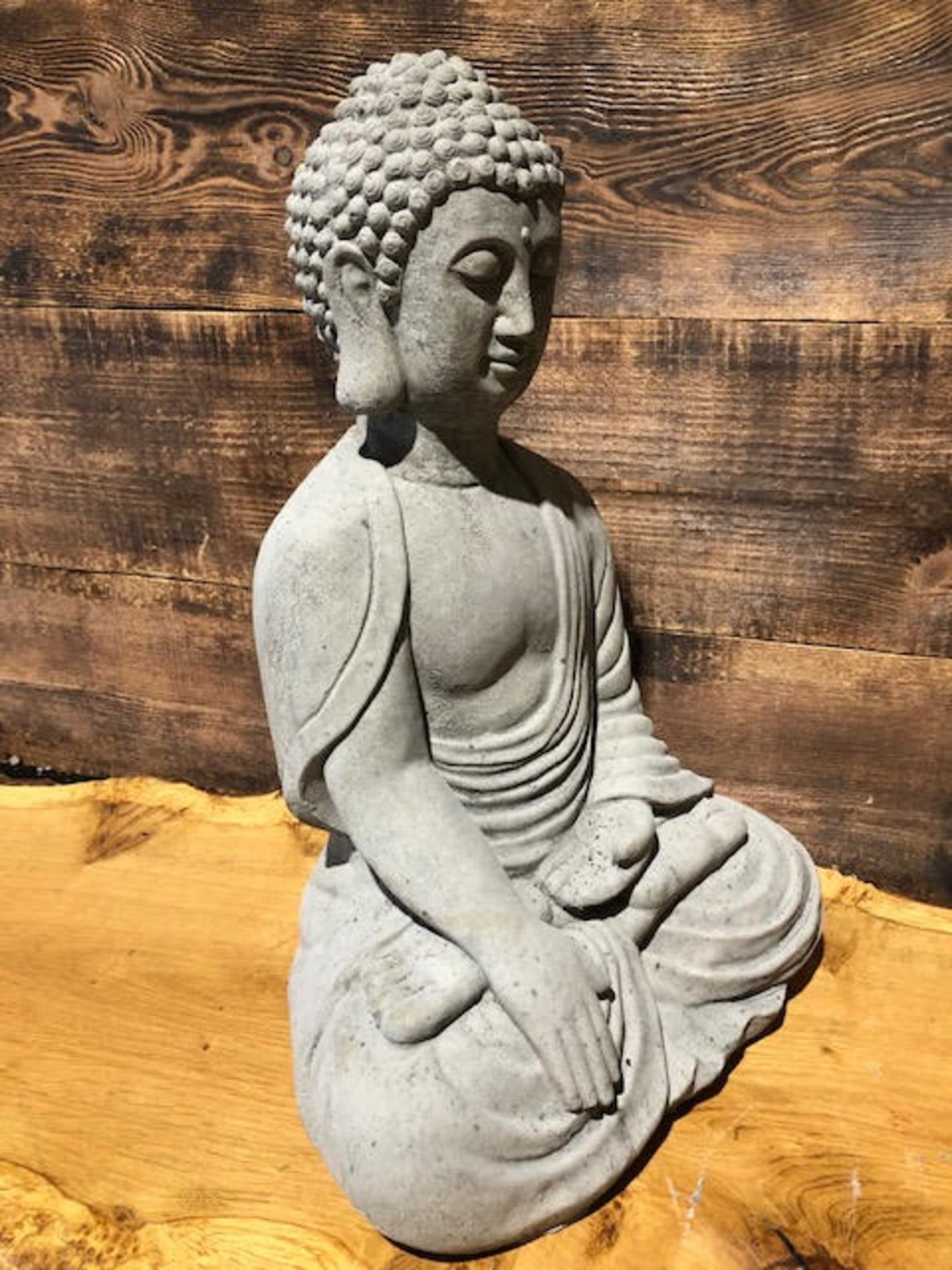 Large sitting Buddha - Image 3 of 3