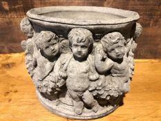 Highly Ornate Cherub Planter