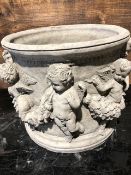 Large Decorative Cherub Planter