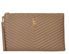 Yves Saint Laurent - Monogram Leather Clutch