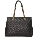 Chanel - Quilted Caviar Leather Grand Shopper Shoulder Bag