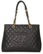 Chanel - Quilted Caviar Leather Grand Shopper Shoulder Bag