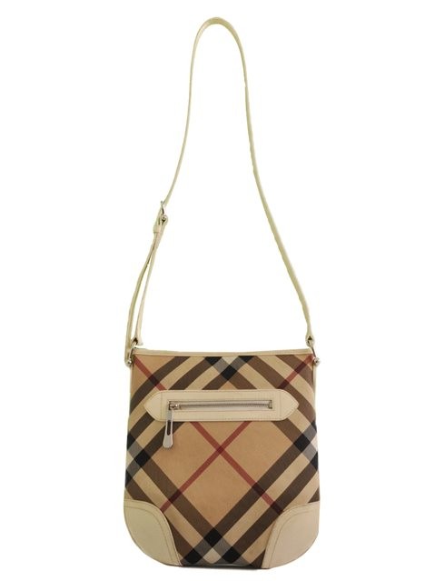 Burberry - Nova Check Crossbody Leather Shoulder Bag