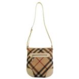 Burberry - Nova Check Crossbody Leather Shoulder Bag