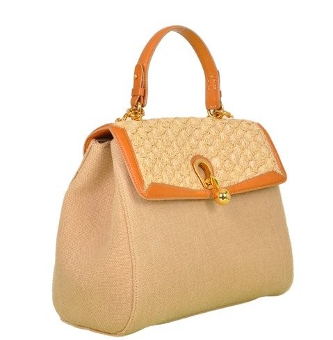 Ermanno Scervino - Straw Knitted Leather Hand Bag - Image 3 of 6