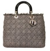 Christian Dior - Lady Dior Denim Large Hand Bag