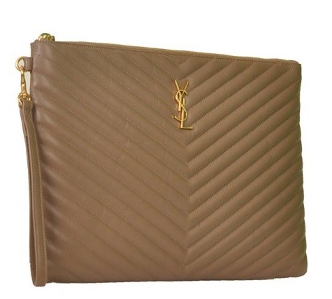 Yves Saint Laurent - Monogram Leather Clutch - Image 7 of 8