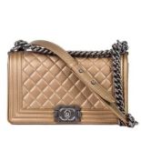 Chanel - Boy Sleek Lines Medium leather shoulder bag