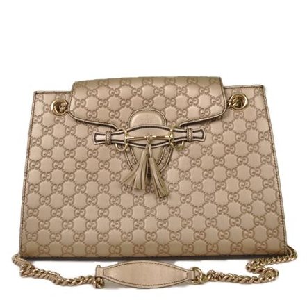 Gucci - Guccisima Emily Large Leather Shoulder Bag