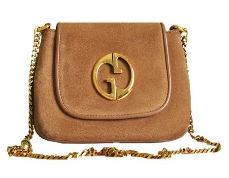 Gucci - Suede Mini Chain Messenger Shoulder Bag