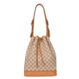 Louis Vuitton - Damier Azur Noe Bucket Leather Shoulder Bag