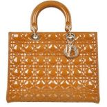 Christian Dior - Lady Dior Large Rugan Leather Hand Bag