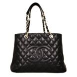 Chanel - Quilted Caviar Leather Grand Shopper Shoulder Bag