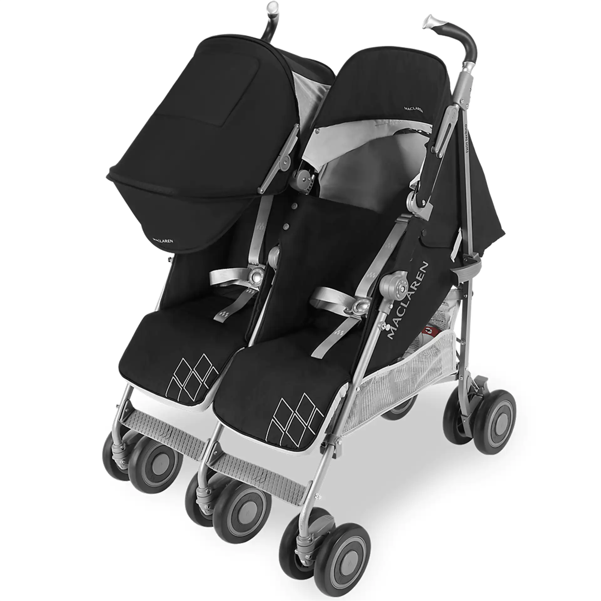 Maclaren Pushchair Twin Techno Black Built For Comfort/Performance for 2 RRP £299.99 - Image 4 of 8