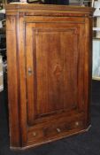 Georgian Antique Mahogany Hanging Corner Cabinet Cupboard