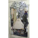 Ornate Venetian Full Length Etched Glass Mirror