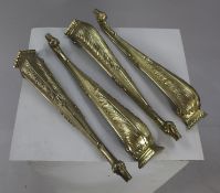 Set of 4 Ornate Gilt Metal Table Legs