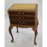 Early 20th c. Carved Walnut Footed Cutlery Chest