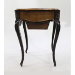 Antique 19th c. Walnut Drop Leaf Sewing Table