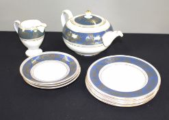 Assorted Wedgwood Columbia Blue & Gold