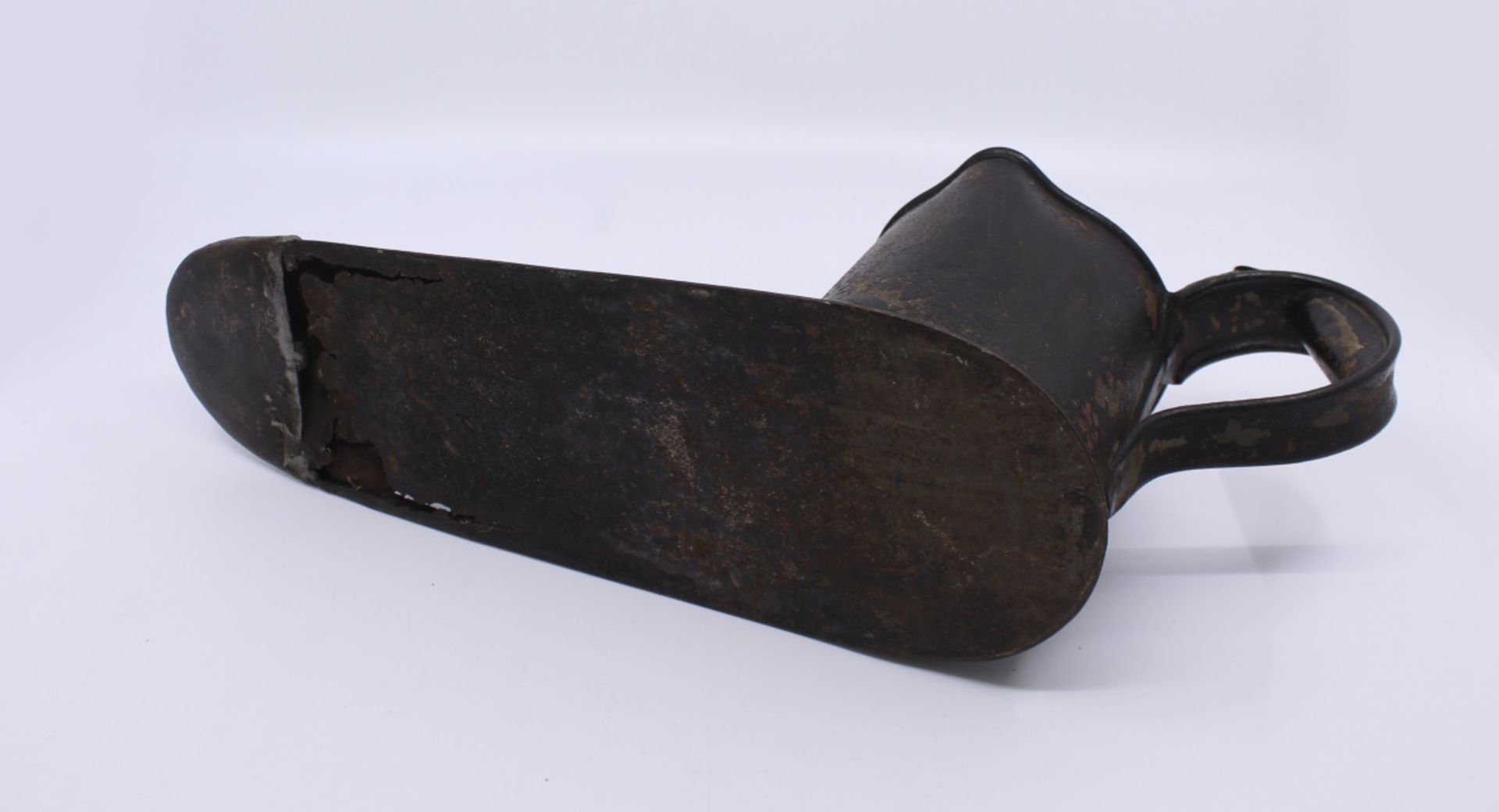 Antique English Steel, Copper & Brass Shoe Ale Muller - Image 5 of 6