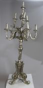 Silver Leafed Candelabra Table Lamp