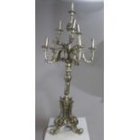 Silver Leafed Candelabra Table Lamp