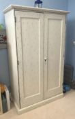 Good Quality Painted French Style Double Pine Wardrobe