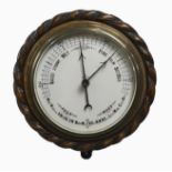 Oak Circular Aneroid Wall Barometer c.1930