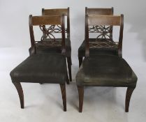 Set of 4 Early 19th c. Mahogany Chairs