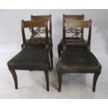 Set of 4 Early 19th c. Mahogany Chairs