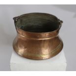Large Copper Bowl with Handle