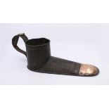 Antique English Steel, Copper & Brass Shoe Ale Muller