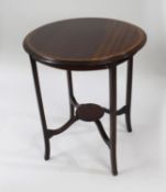 Edwardian Inlaid Mahogany Circular Lamp Table