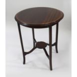 Edwardian Inlaid Mahogany Circular Lamp Table