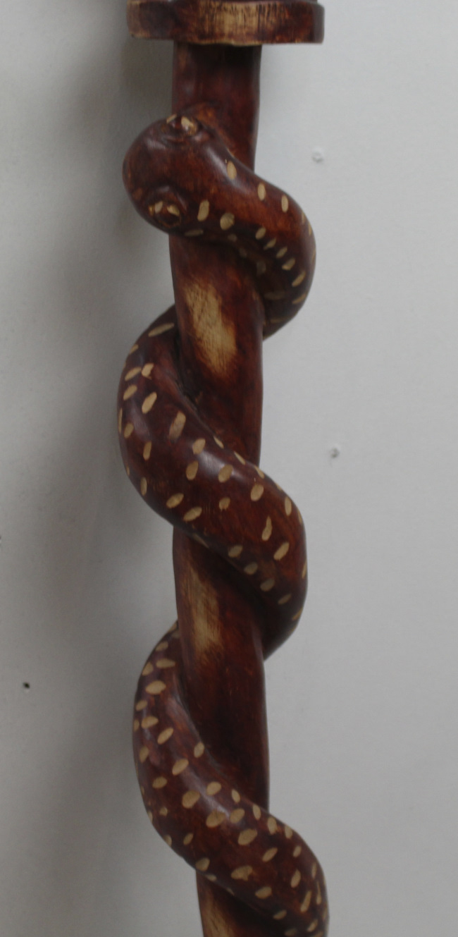 Carved Wood Tribal Walking Stick - Image 3 of 5