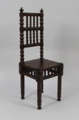 Small Victorian Oak English Childs Bobbin Chair