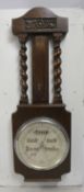 English Oak Barometer c.1930
