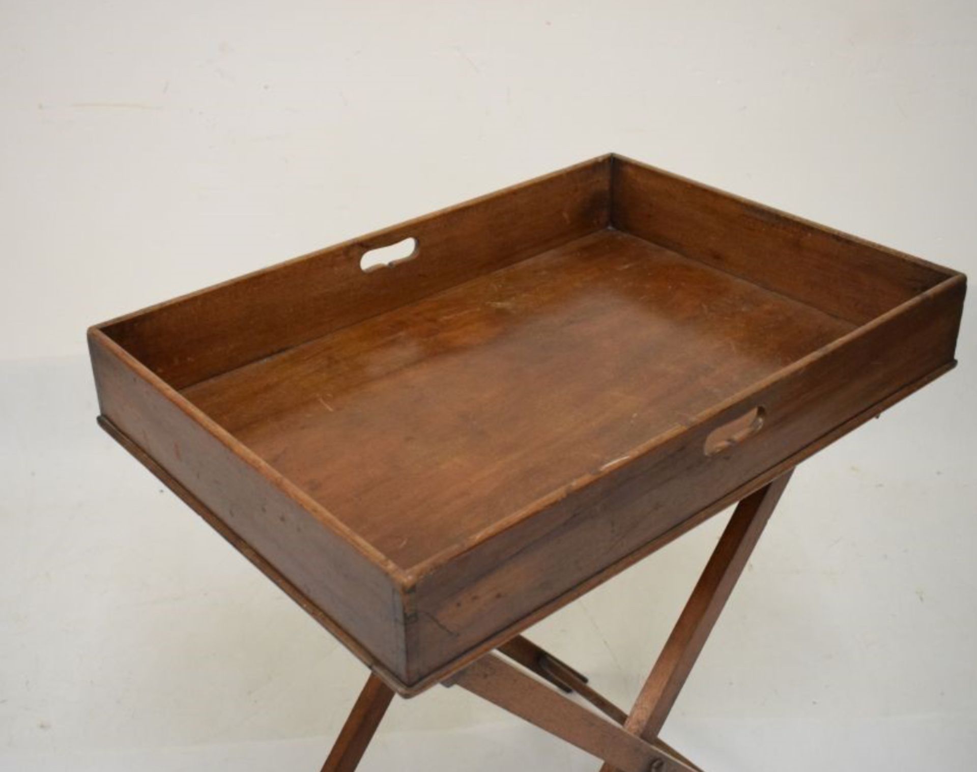 Butlers tray on folding stand - Image 3 of 3