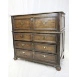 18th century Joined Oak Chest of Four Long Drawers